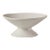 Medium Handcrafted Ceramic Pedestal Bowl by NPage Studio X Lostine in Salt White For Sale