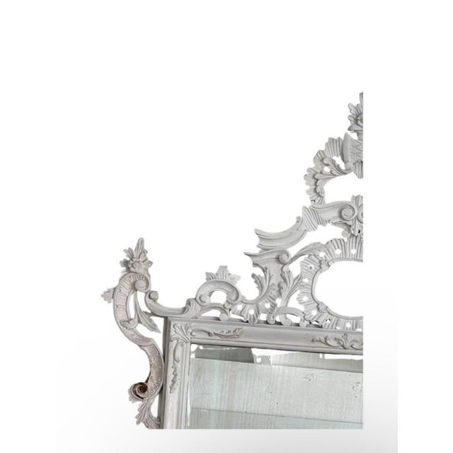 1960s 1960s Hand-Carved Italian Chippendale Style Large Mirror For Sale - Image 5 of 5