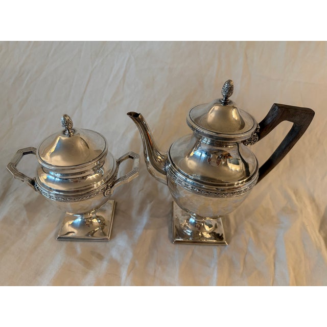 Late 19th Century French Sterling Silver Coffee/Tea Pot & Sugar Bowl – 2 Pieces For Sale - Image 15 of 15