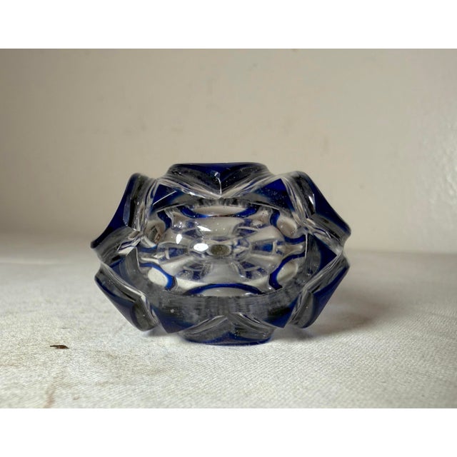 Antique 1800's European Cut to Clear Crystal Sterling Silver Perfume Bottle Jar For Sale - Image 13 of 15