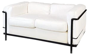 Italian Modern LC2 Sofa by Le Corbusier, Jeanneret and Perriand for Cassina, 1980s