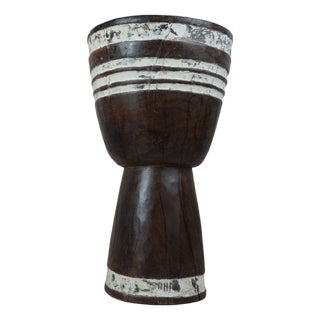 Tapered Wood Side Table from Cameroon For Sale