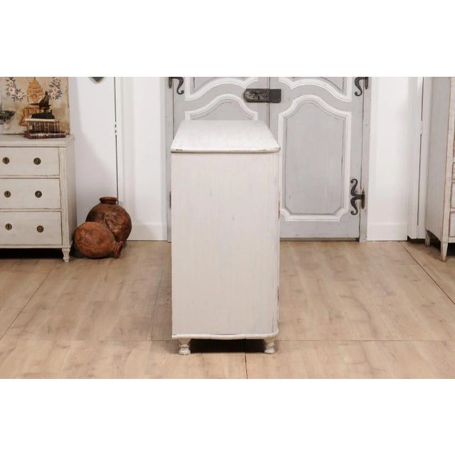 1830s Swedish Grey Painted Sideboard with Single Drawer over Two Doors For Sale - Image 11 of 12