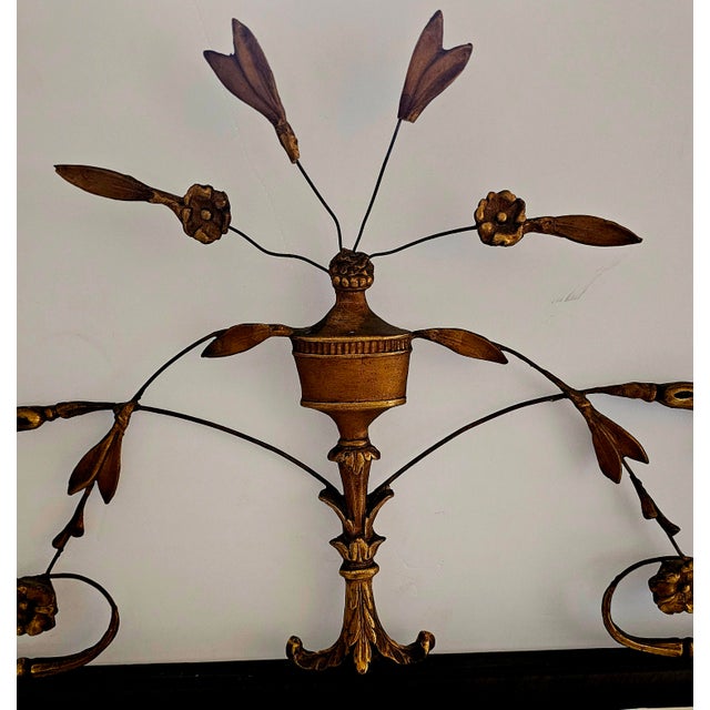 1940s Wood and Gilt Metal Regency Style Mirror by W & J Sloane For Sale - Image 5 of 11