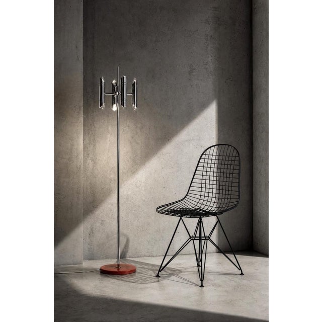 Mid-Century Italian Modern Space Age Chrome Floor Lamp, 1960s For Sale - Image 9 of 15