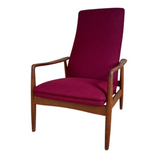 Vintage Swedish Recliner Chair by Alf Svensson, 1960s For Sale