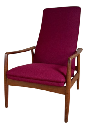 Vintage Swedish Recliner Chair by Alf Svensson, 1960s