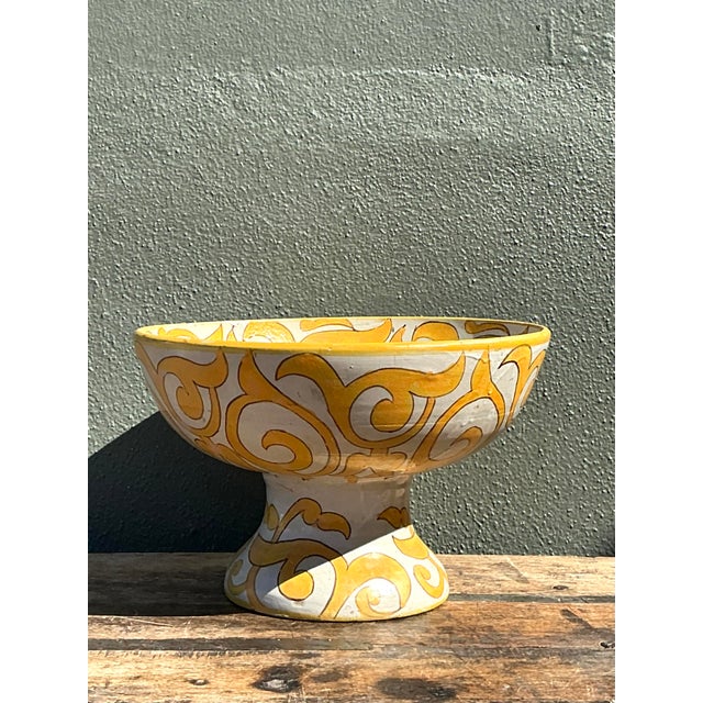 Vintage Italian Glazed Ceramic Bowl For Sale In West Palm - Image 6 of 12