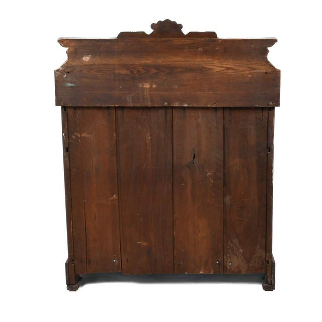Wood Antique Victorian Walnut Dry Sink Washstand With Backsplash For Sale - Image 7 of 7