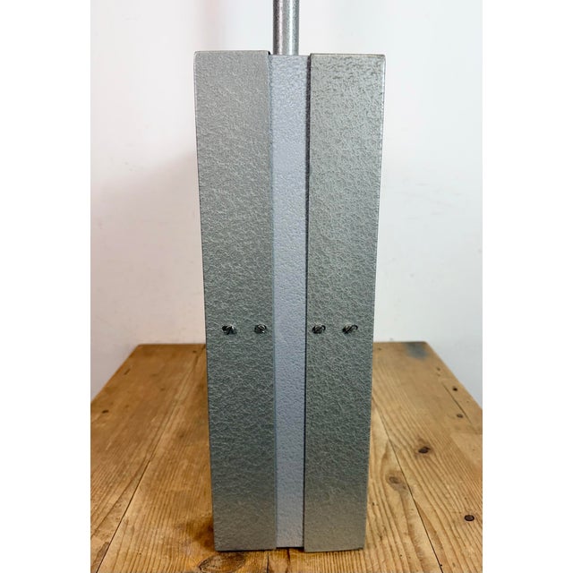 Metal Large Industrial Double-Sided Factory Clock from Pragotron, 1970s For Sale - Image 7 of 18