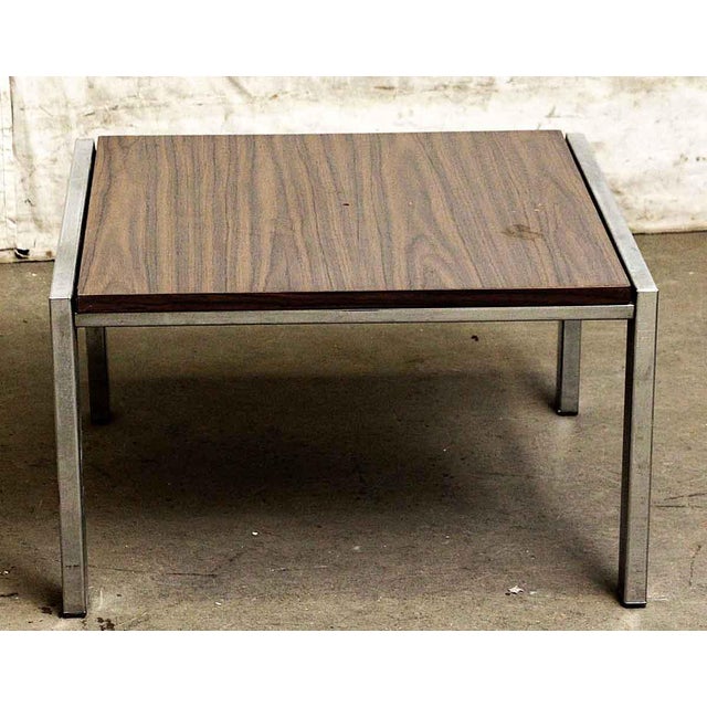Wood Coffee Table with Steel Base Chairish