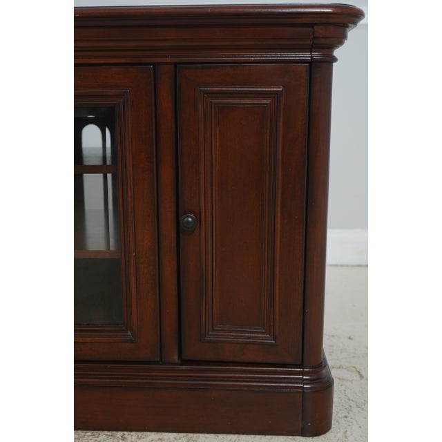 Cherry Tv Media Cabinet W. Glass Doors For Sale - Image 13 of 18