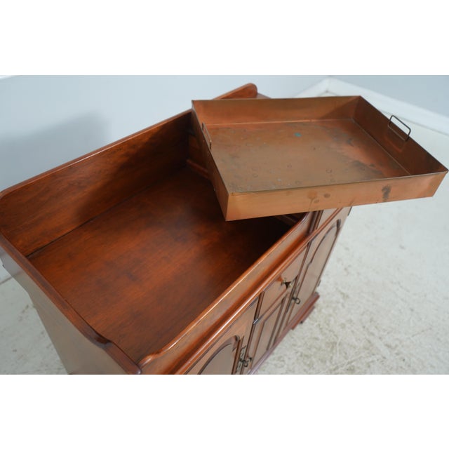 Pennsylvania House Cherry Dry Sink W. Copper Basin Server For Sale - Image 9 of 16