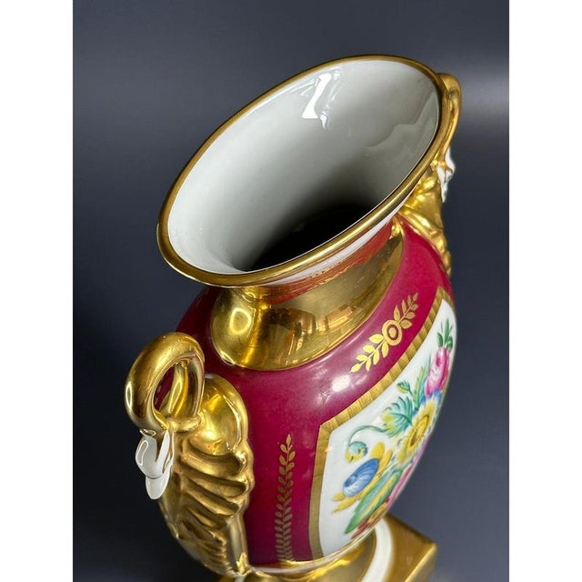Antique Porcelain Napoleon Vase, Limoges, France For Sale - Image 10 of 11