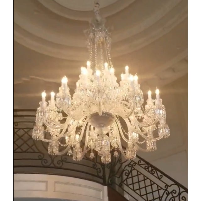 Grand 36 Arms Multi‑Tier Crystal Chandelier For Sale - Image 16 of 16