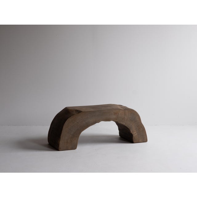 Japanese Old Primitive Side Chair 1940s-1960s / Stool Display Stand Wabi Sabi For Sale - Image 4 of 12