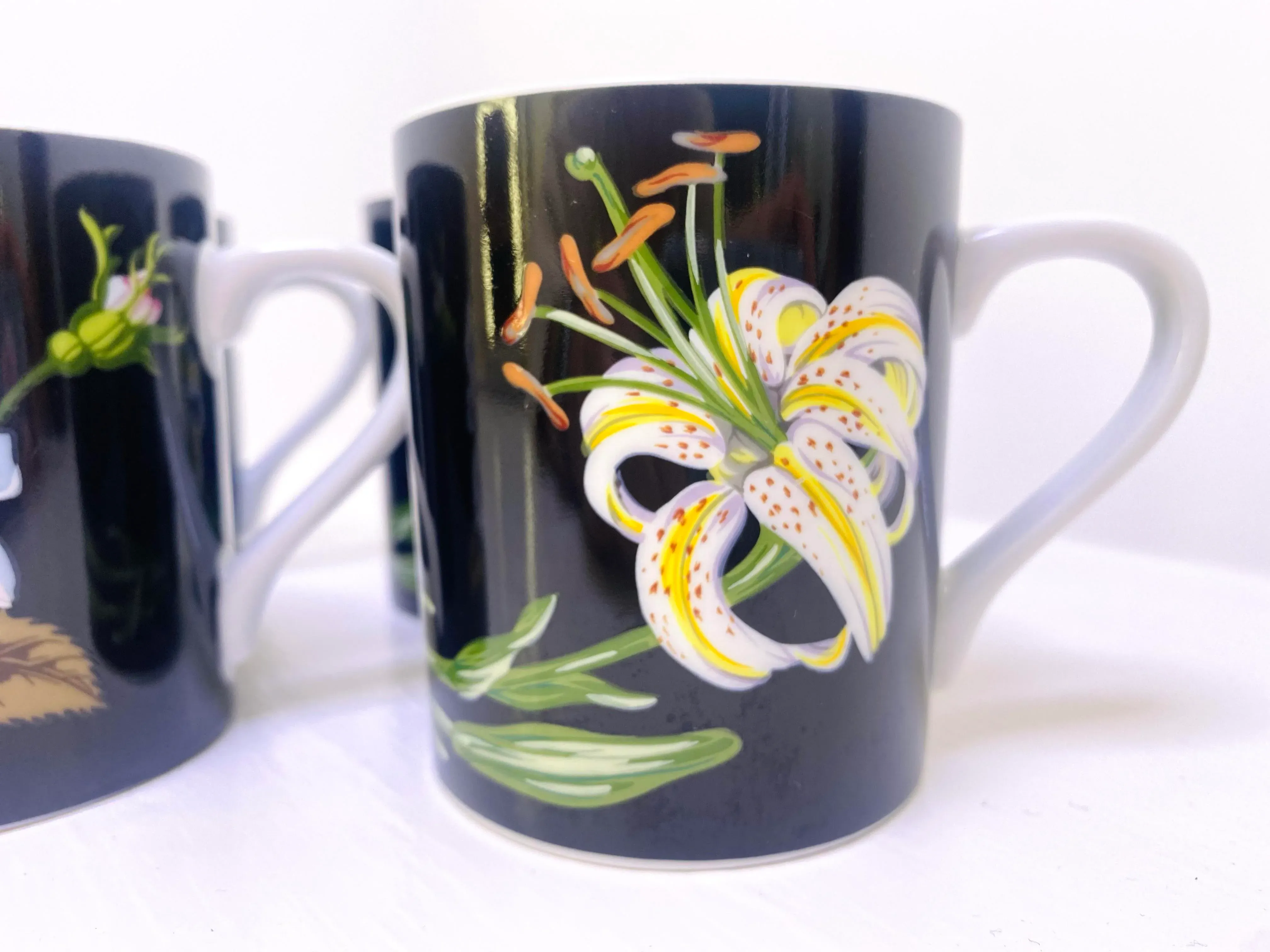 Mrs. Delaney's Flowers Mugs by Tiffany & Co. Set of 8 | Chairish