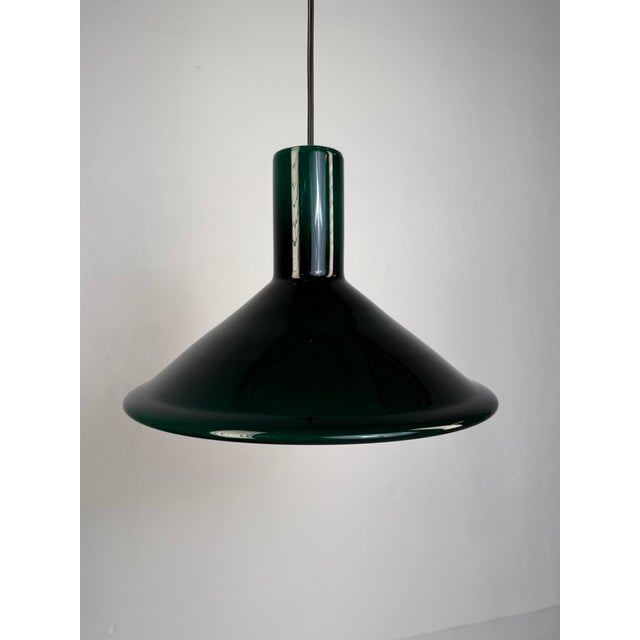 Green P&T Pendant Lamp by Michael Bang for Holmegaard, 1972 For Sale - Image 8 of 9