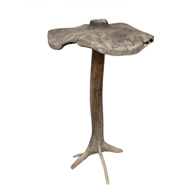 Mid-Century Hand-Carved Teakwood Mushroom Garden Sculpture For Sale - Image 4 of 12