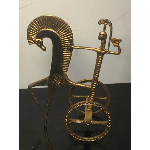 Mid-Century Modern 1960s Mid Century Modern Gilt Bronze Female Gladiator Sculpture For Sale - Image 3 of 10
