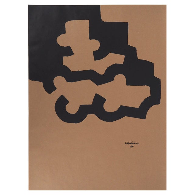 Eduardo Chillida, Black Abstraction, Lithograph For Sale