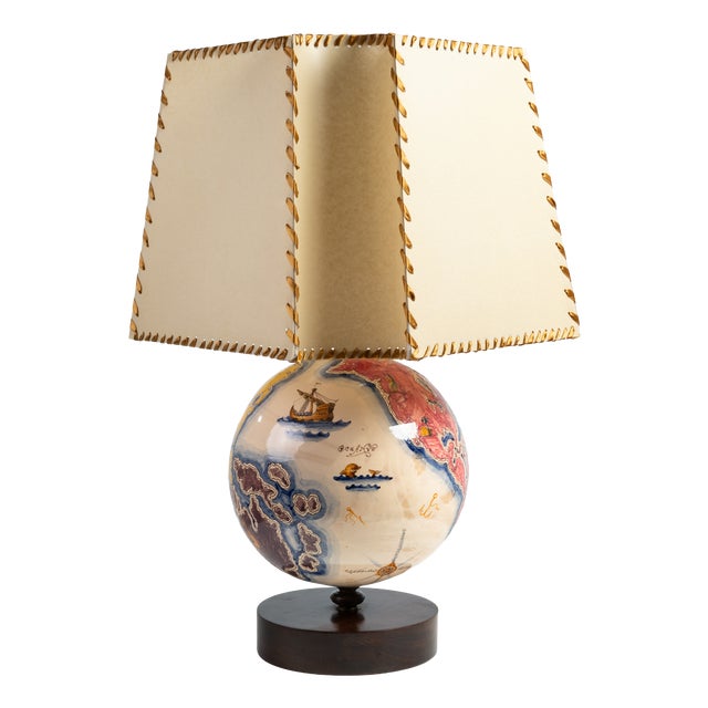 Italian Earthenware Table Lamp, 1930s For Sale