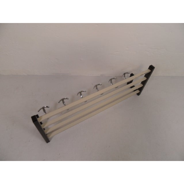 Black Vintage Wall Coat Rack, 1960s For Sale - Image 8 of 10