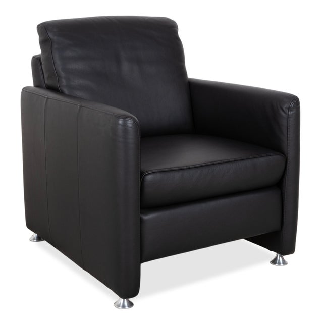 Black Leather Lounge Chair from Ewald Schillig For Sale - Image 14 of 14