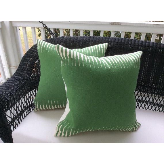 Manuel Canovas Pillows in Green Woven Kazan Pattern Down Filled 16" Pillow - Single For Sale In Atlanta - Image 6 of 7