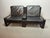 Wood Mid-Century Brutalist Black Leather Lounge Chairs with Black Wooden Frames by Sonja Wasseur, Netherlands, 1970s, Set of 2 For Sale - Image 7 of 14