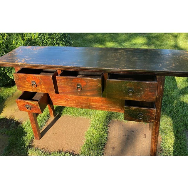 Antique Chinoiserie Style Console Table For Sale - Image 11 of 16