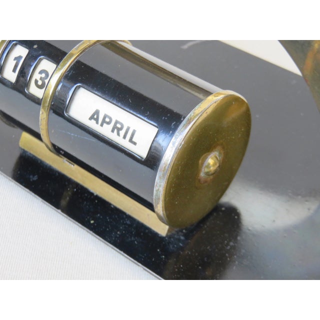 Bauhaus Black Brass Eternal Summer Calendar with Letter Stand For Sale - Image 11 of 17