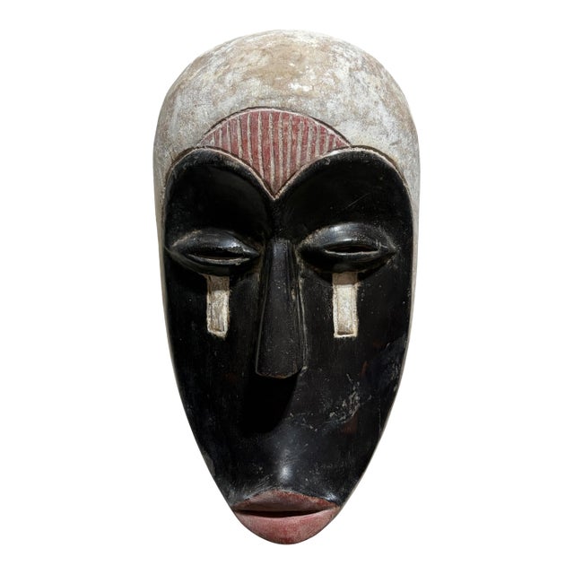 Vintage Fang Mask Elongated Face Gabon African Mask 14" H For Sale