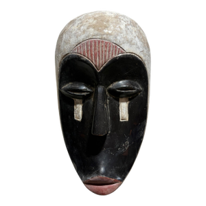 Vintage Fang Mask Elongated Face Gabon African Mask 14" H
