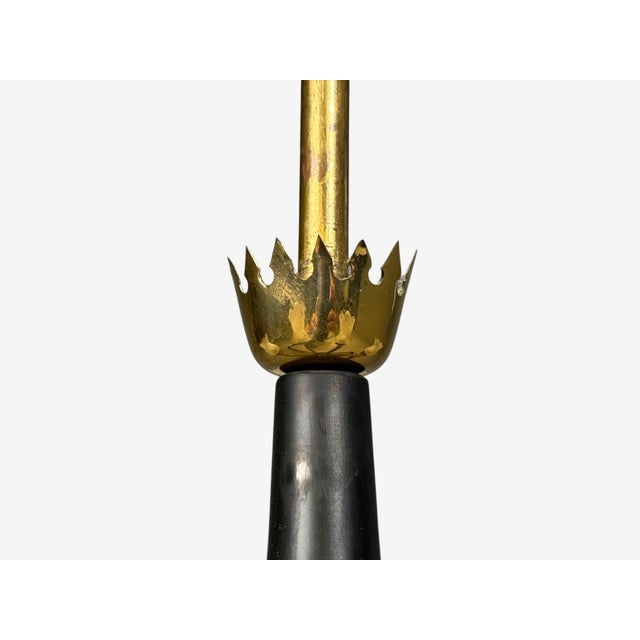 Swedish Modern, Pendant Light, Brass, Glass, Sweden, 1950s For Sale - Image 9 of 15