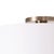 Nova Mid-Century Modern Stretch Flush Mount - Weathered Brass Steel, White Linen Drum Shade For Sale - Image 4 of 5