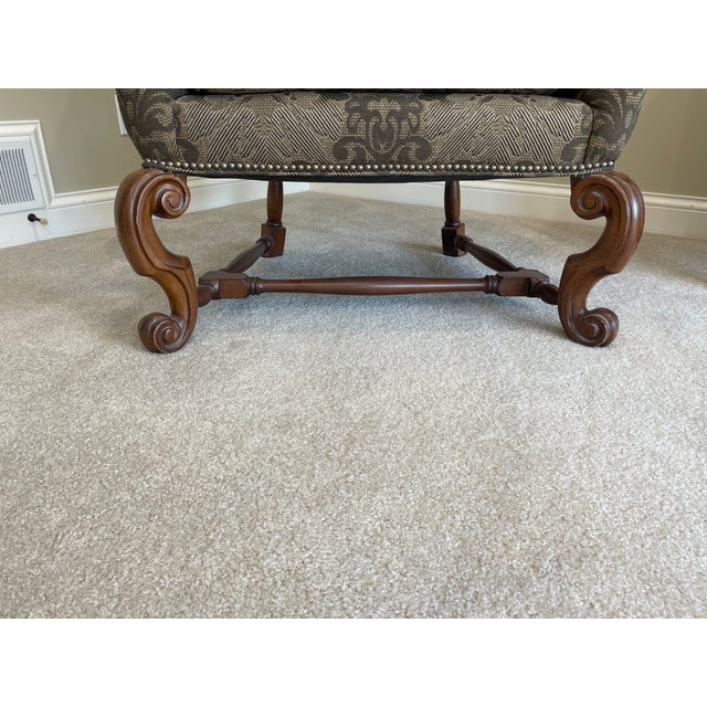 Ferguson Copeland Ferguson Copeland Custom Wing Back Chair For Sale - Image 4 of 13