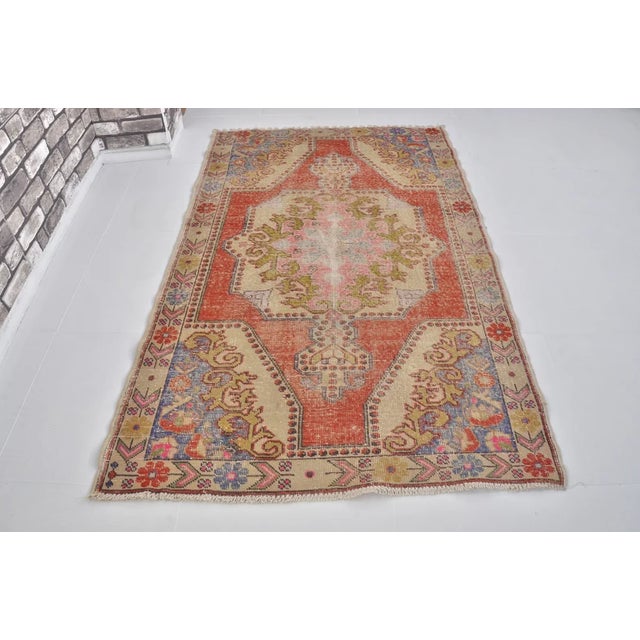Oushak Vintage Turkish Carpet For Sale - Image 10 of 11