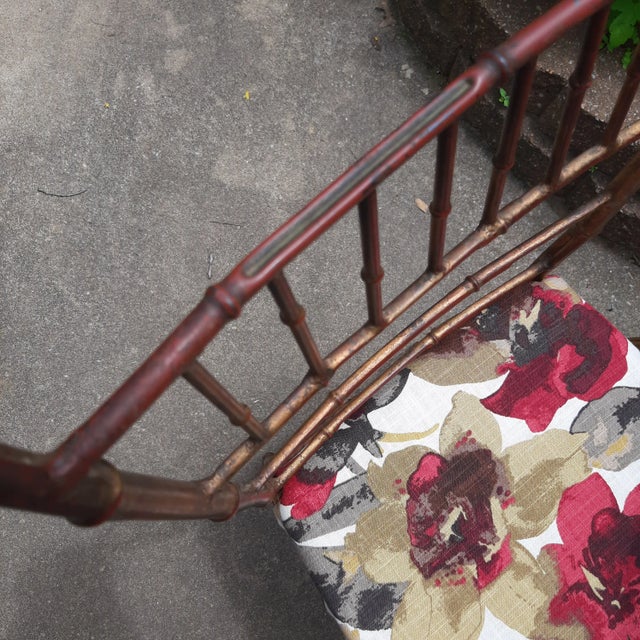 Mid 20th Century Chinoiserie Metal Bamboo Dining Table & Chairs For Sale - Image 5 of 12