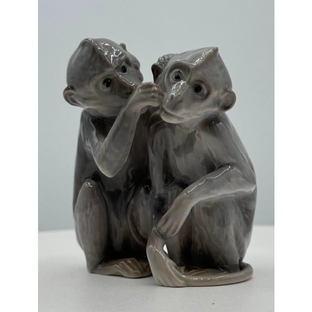 Mid-Century Modern Bing & Grondahl porcelain Monkey Figurines For Sale - Image 3 of 10