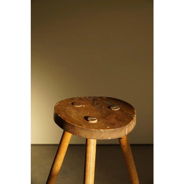 Oak Tripod Stool, 1960s For Sale - Image 6 of 10