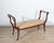 Neoclassical 19th Century Neapolitan Empire Bench in Solid Mahogany with Swan Motifs For Sale - Image 3 of 9