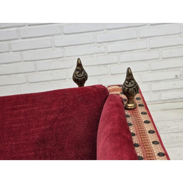 Danish 2-Seater Drop Arm Sofa in Furniture Velour, 1970s For Sale - Image 10 of 18