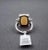 Metal 7.79 Ct Platinum Natural Australian Opal & Diamond Ring Size 7 For Sale - Image 7 of 8