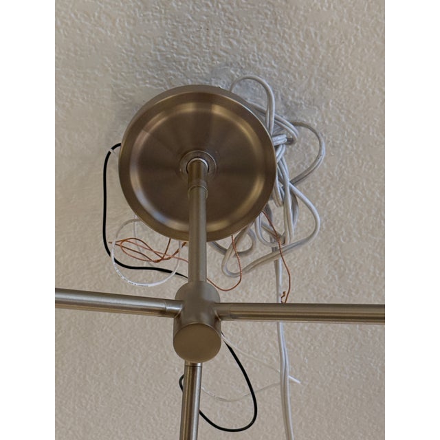 West Elm Bezel Linear Chandelier Champagne Bronze For Sale - Image 15 of 16