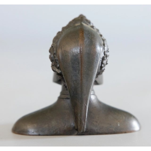 19th Century Italian Grand Tour Souvenir Bronze Bust of Dante Alighieri For Sale - Image 4 of 7
