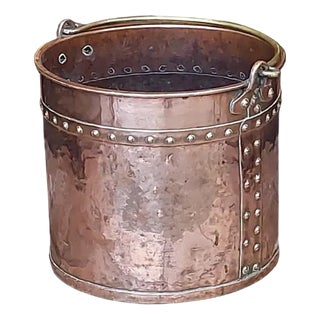 Victorian Copper Log Bucket For Sale