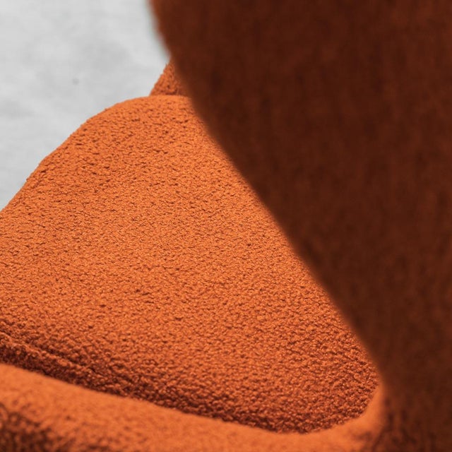 Metal Bouclé Armchair in the style of Jacobsen, 1970s For Sale - Image 7 of 13