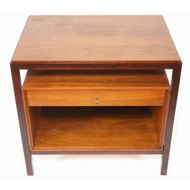 Mid Century Modern Walnut Nightstand by John Stuart For Sale - Image 12 of 12