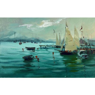 Oil Painting Evening Sunset at Sea Yuriy Suprunchuk For Sale